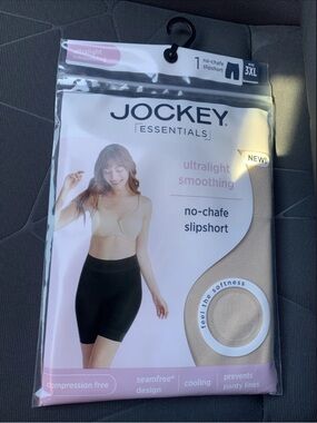 Jockey Essentials No-Chafe Slipshort — Nude/Tan Plus Size 3XL